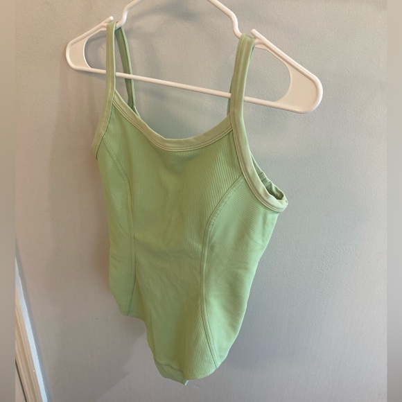 Lululemon Athletica Ribbed Yoga Bodysuit Creamy Mint Size 8 EUC - Picture 4 of 8